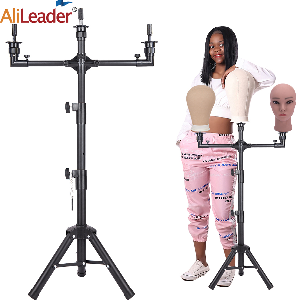 多機能 3 ホルダーかつらスタンドかつら三脚かつらマネキンヘッドスタンドキャンバスブロックマネキンヘッド/トレーニング人形ヘッド