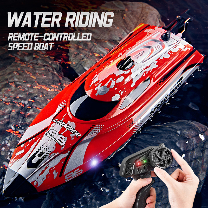 HJ820 RC スピードボート 2.4 グラムリモートコントロール高速ボートライト屋外水おもちゃ競争船モデル子供大人のギフト