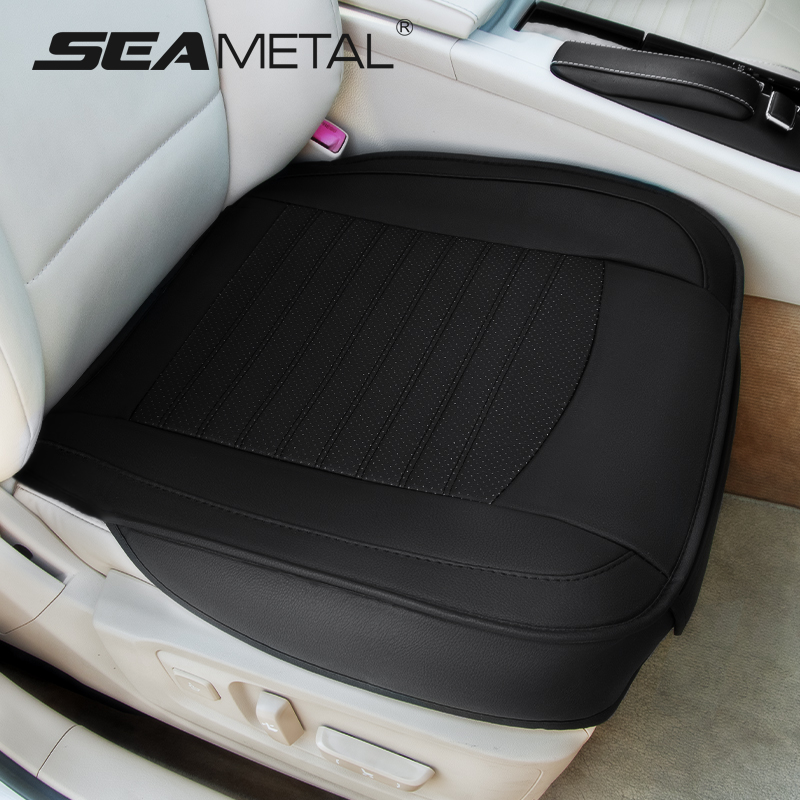 Seametal pu レザーカーシートカバー通気性フォーシーズンシートサラウンドプロテクターカバーカーシート自動クッションアクセサリー