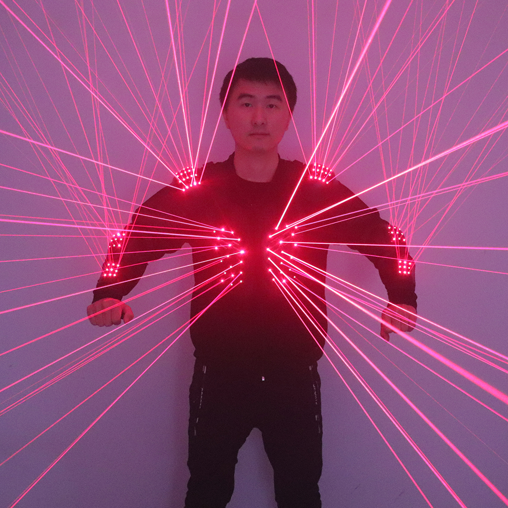 新しいレーザー鎧衣装赤色レーザーチョッキ LED 服レーザーマンステージパフォーマンスバーナイトクラブレーザースーツショー