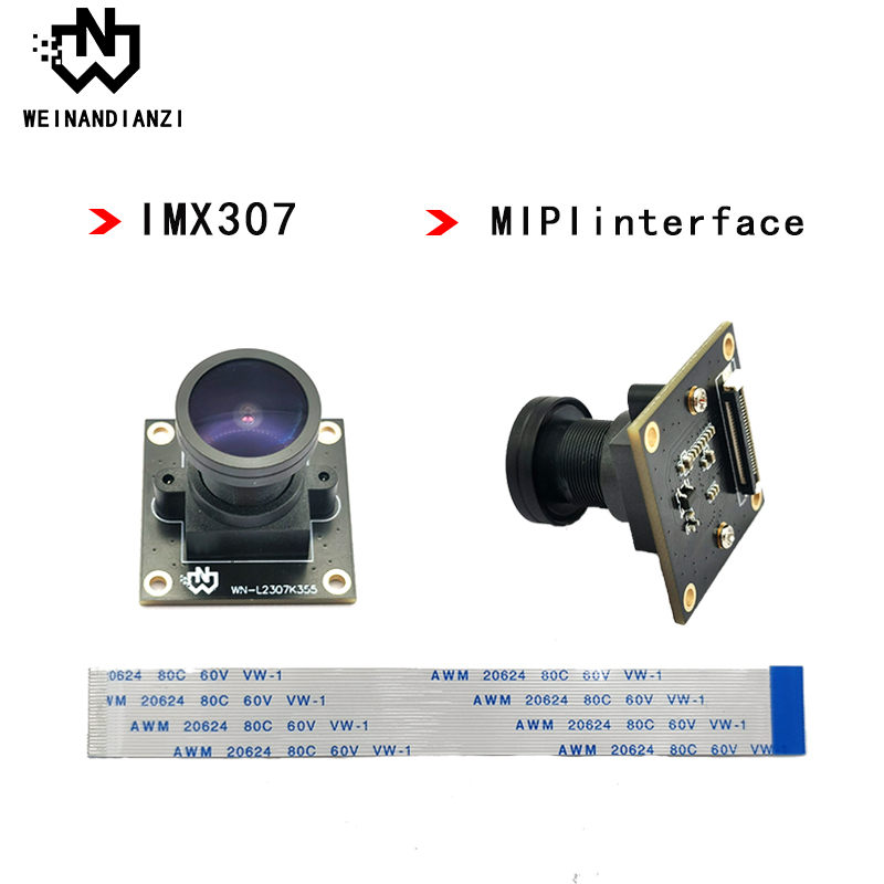 HD 1080P 1920*1080 MIPI カメラモジュール IMX307 1/2.8 センサー視野 140° 広角 60fps 24PIN インターフェイス CSI
