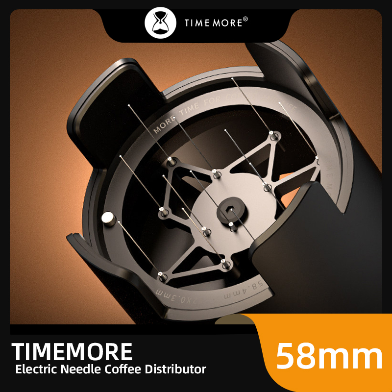 TIMEMORE 電動針式コーヒー粉分配器 イタリアコーヒー均一自動粉分配器 58mm対応