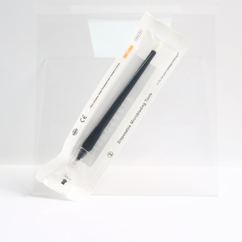 10 ピース/箱黒使い捨て Microblading ツールシリコーン 18U .18 ミリメートル眉毛タトゥーペンブレード Microblading 用品