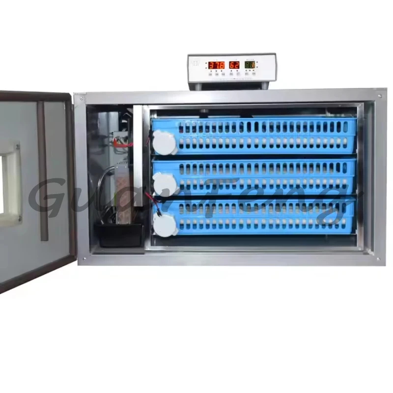 デュアルパワーインキュベーター家禽卵インキュベーター 100/200/300 鶏卵全自動孵化機 調節可能なローラートレイ付き