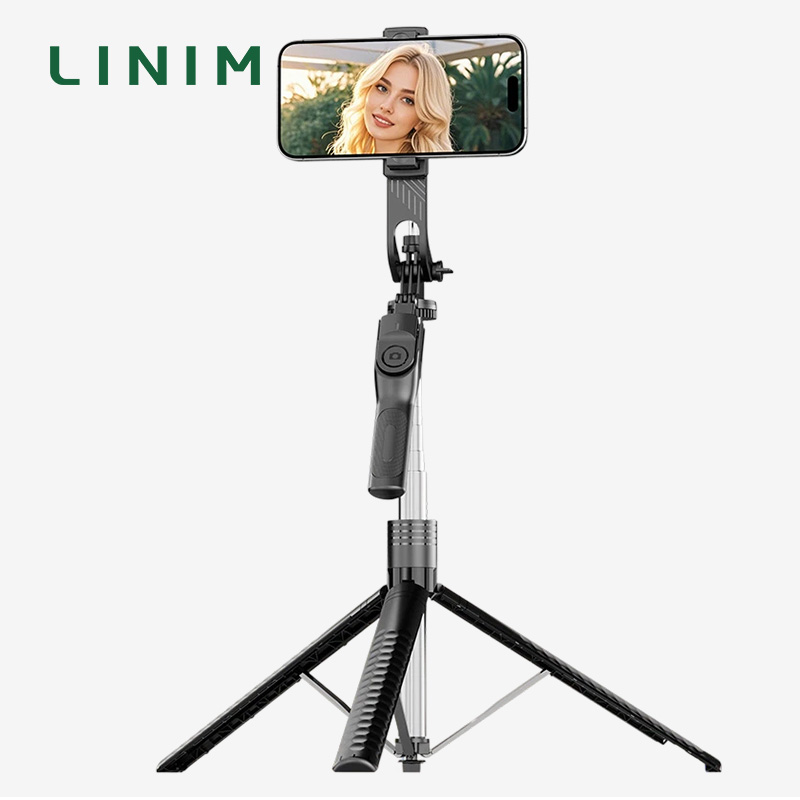 LINIM K50 Selfie スティック 360 度回転ジンバルスタビライザーワイヤレスリモート三脚電話ホルダースタンド電話 GoPro カメラ用