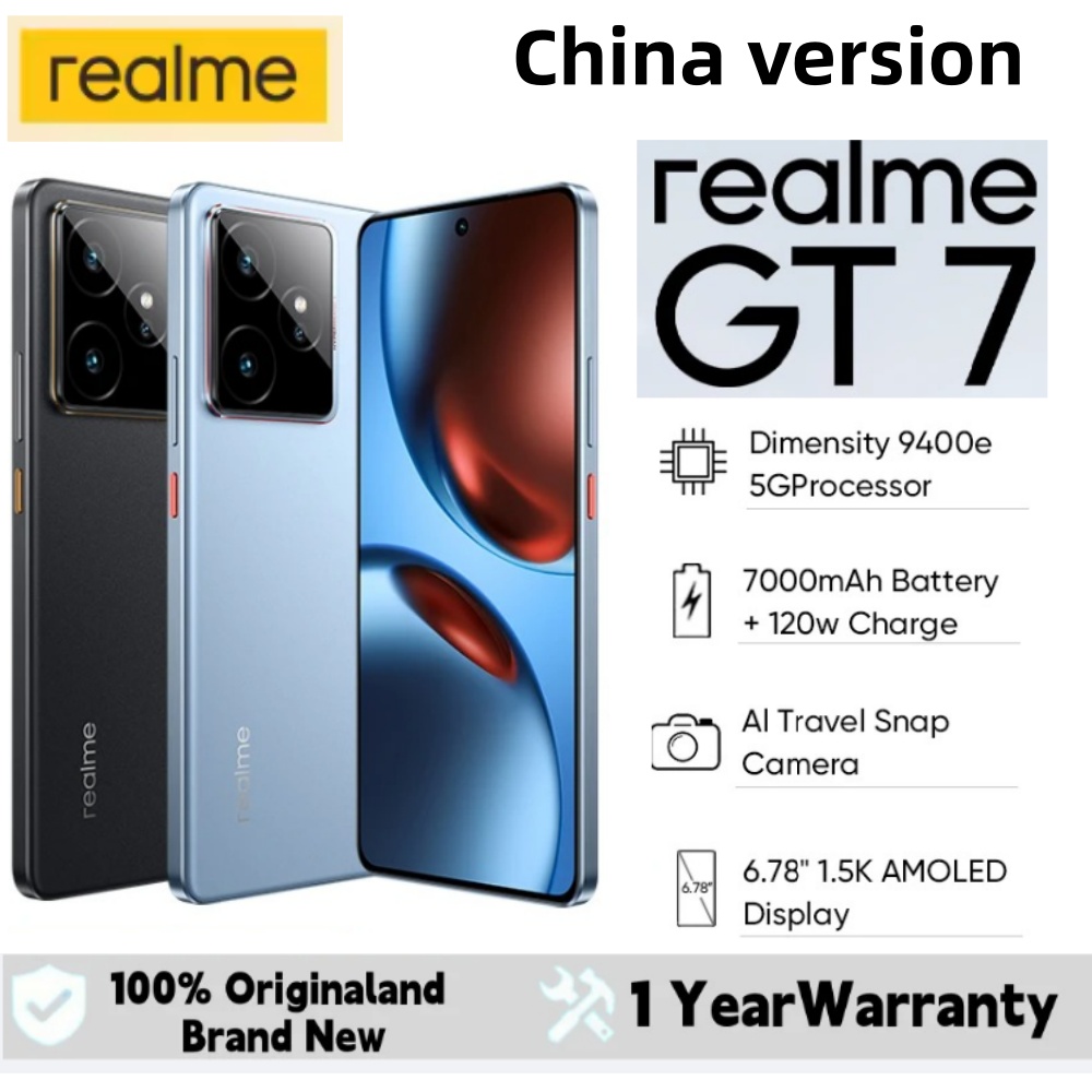 中国バージョン realme GT 7 5G スマートフォン寸法 9400e チップセット 7000mAh バッテリー 120W 充電 50MP Sony IMX906 OIS カメラ NFC