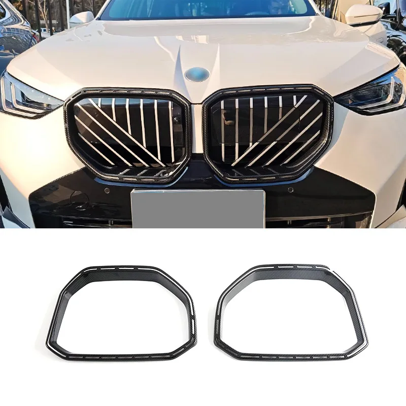 Bmw X3 G45 25-26 ABS カーボンファイバー車のフロント中央グリルカバーフレーム装飾カーアクセサリー