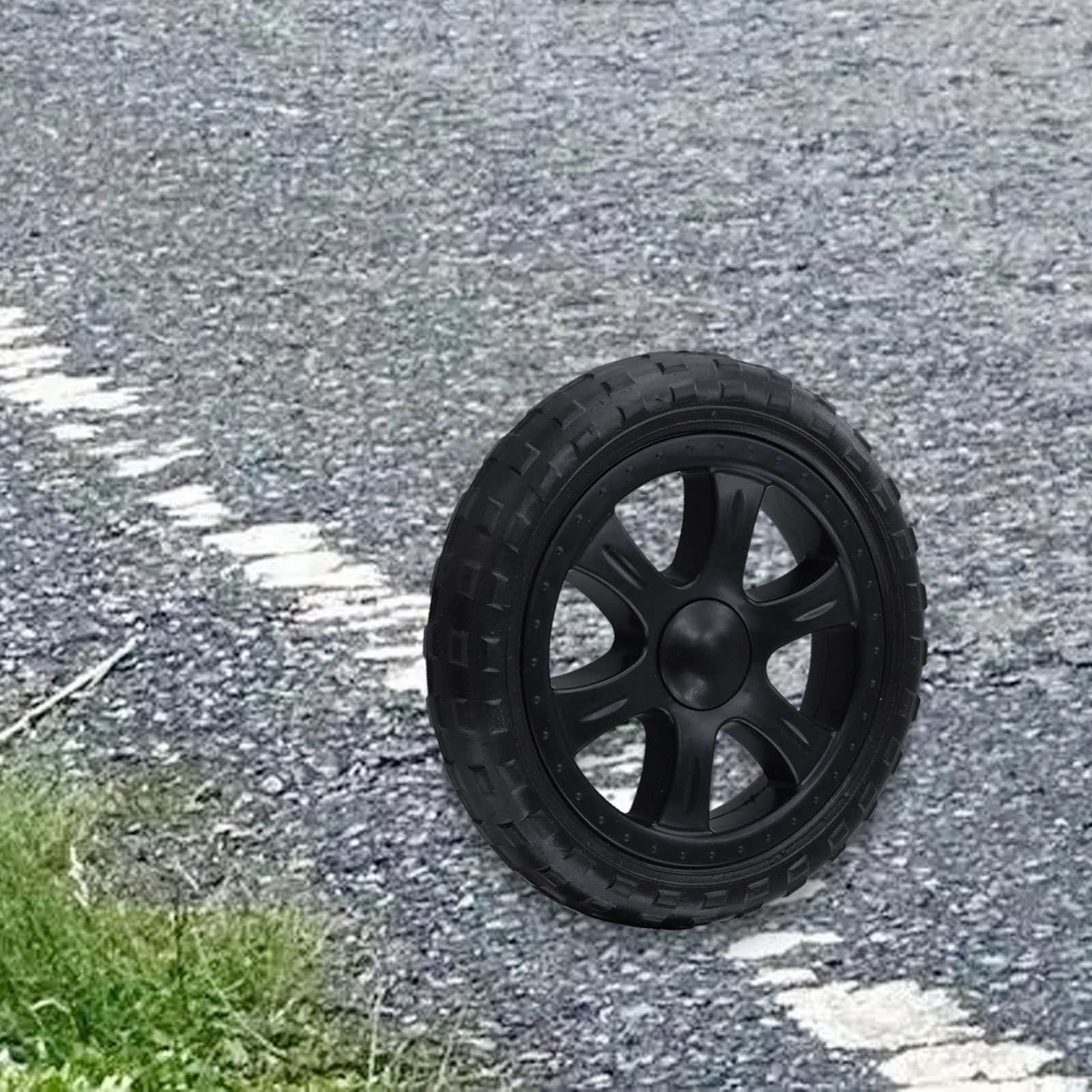 2 個ゴムキャスター手押し車交換用ホイールタイヤハンドトラック用ショッピングカートワゴン芝刈り機カートタイヤとリムハブ