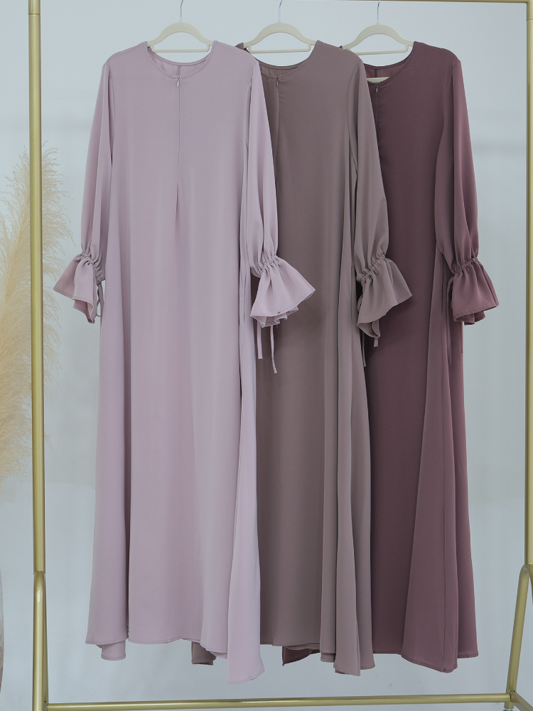 イードパーティードレス女性イスラム教徒アバヤフレアスリーブ Jalabiya ラマダンロングドレスアバヤ Vestidos ラルゴカフタンアラブロングローブ