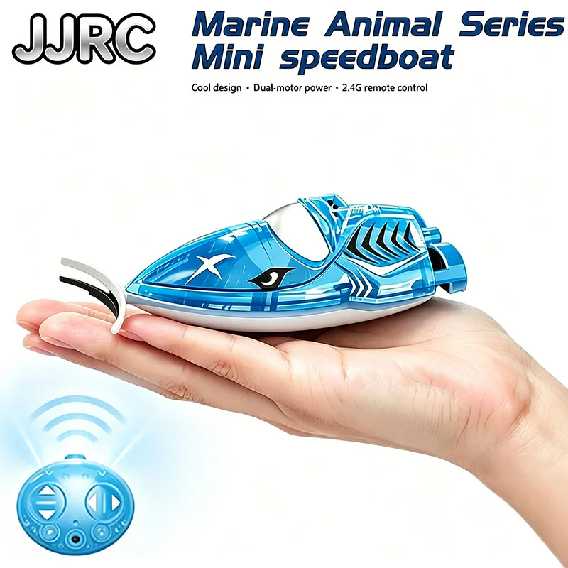 新しい RC ボート 2.4 グラム 4WD ミニリモートコントロールボートライトスピードボートプール用競争力のある屋内水上バイクのおもちゃキッズギフト用
