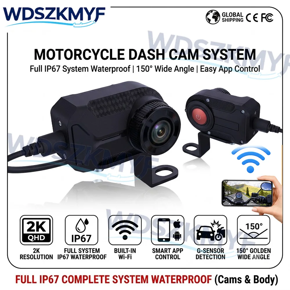 オートバイ DVR 2K HD WiFi 防水 IP66 ミニカメラ USB ビデオレコーダーマウンテン電動バイク自転車ループ録画