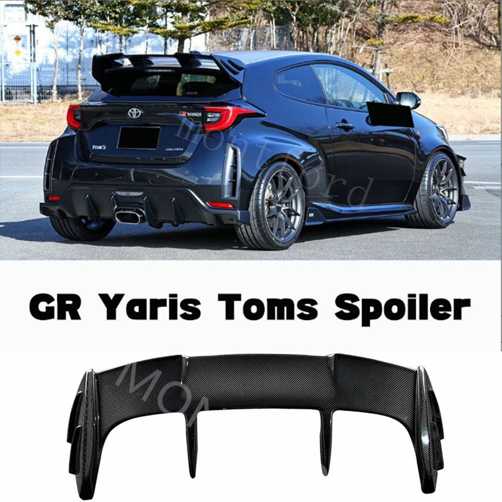 ハイト品質の車のリアスポイラートヨタ GR ヤリスリアルカーボンファイバーリアルーフスポイラーリアウイング T スタイルカーアクセサリー FRP