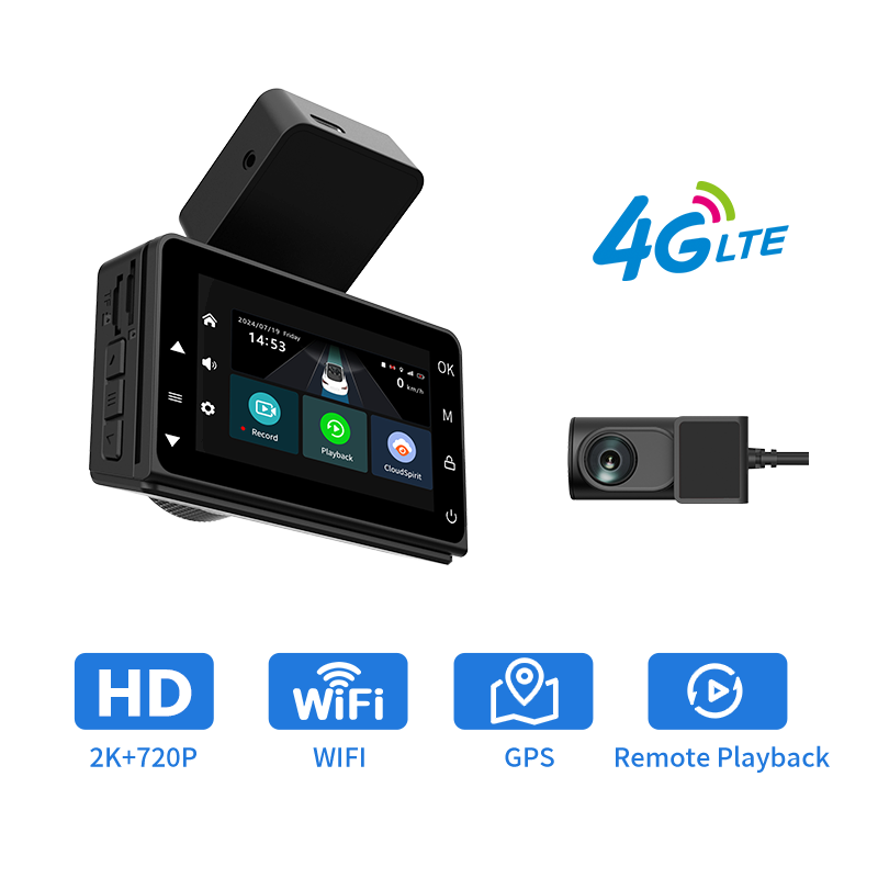 4 グラム 2 18k 3 インチドライブレコーダーデュアルレンズ記録 wifi gps 追跡フィットリモートライブビデオチェック電話で 12-24 ボルト電源車のカメラ