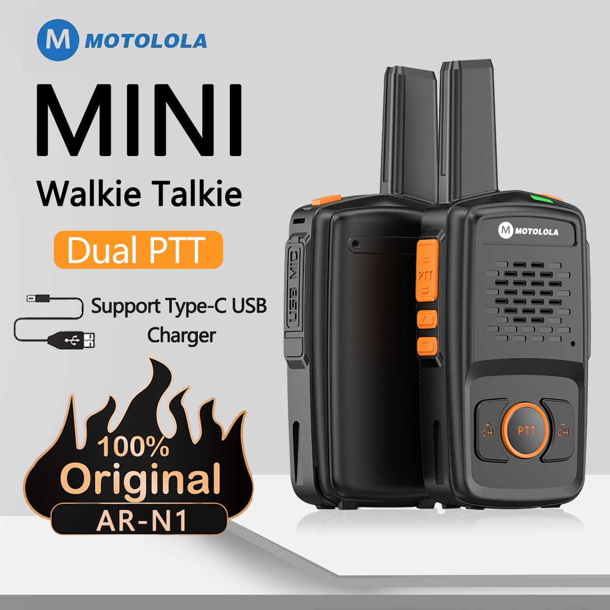 Motolola ミニトランシーバー 16 チャンネルプロフェッショナル MT-N1 UHF 400-470MHZ サポート USB 充電一致 Baofeng 双方向ラジオ