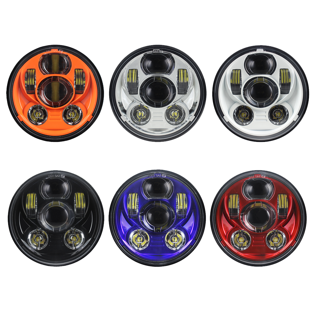 FADUIES 5.75 "5 3/4 LED オートバイヘッドライトブラックハーレースポーツスター 1200 XL1200L カスタム XL1200C 883 XL883 883L XL883R 48