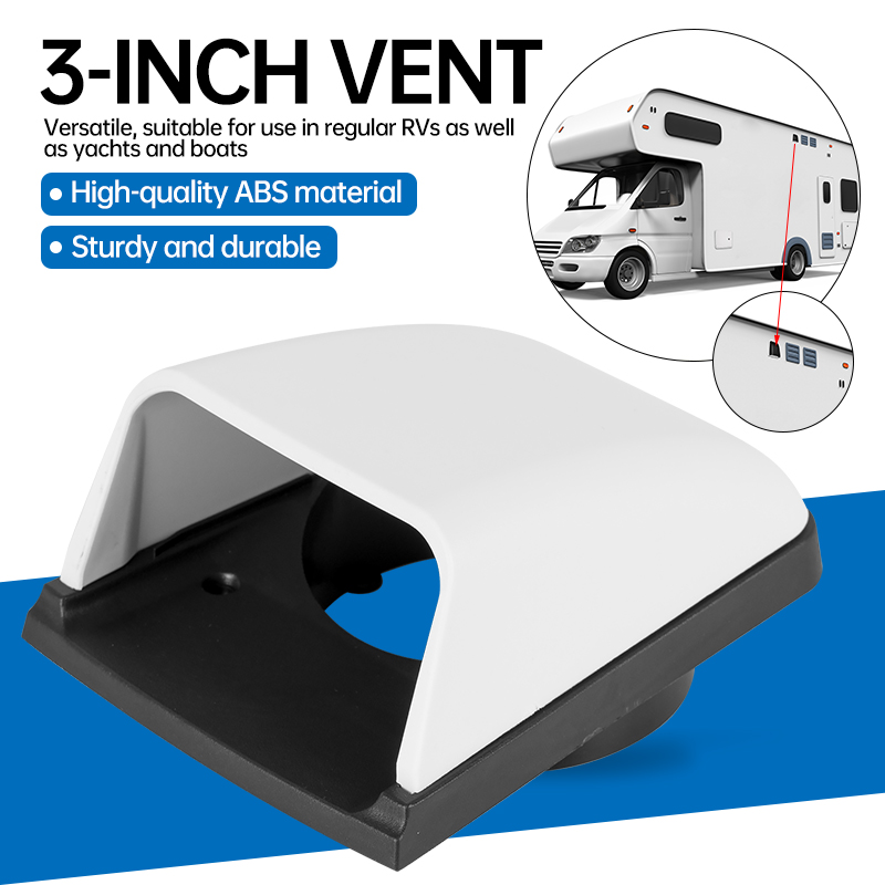 3 インチのマリンおよび RV 換気アクセサリ - 通気性を高める耐久性のある ABS プラスチック排気口