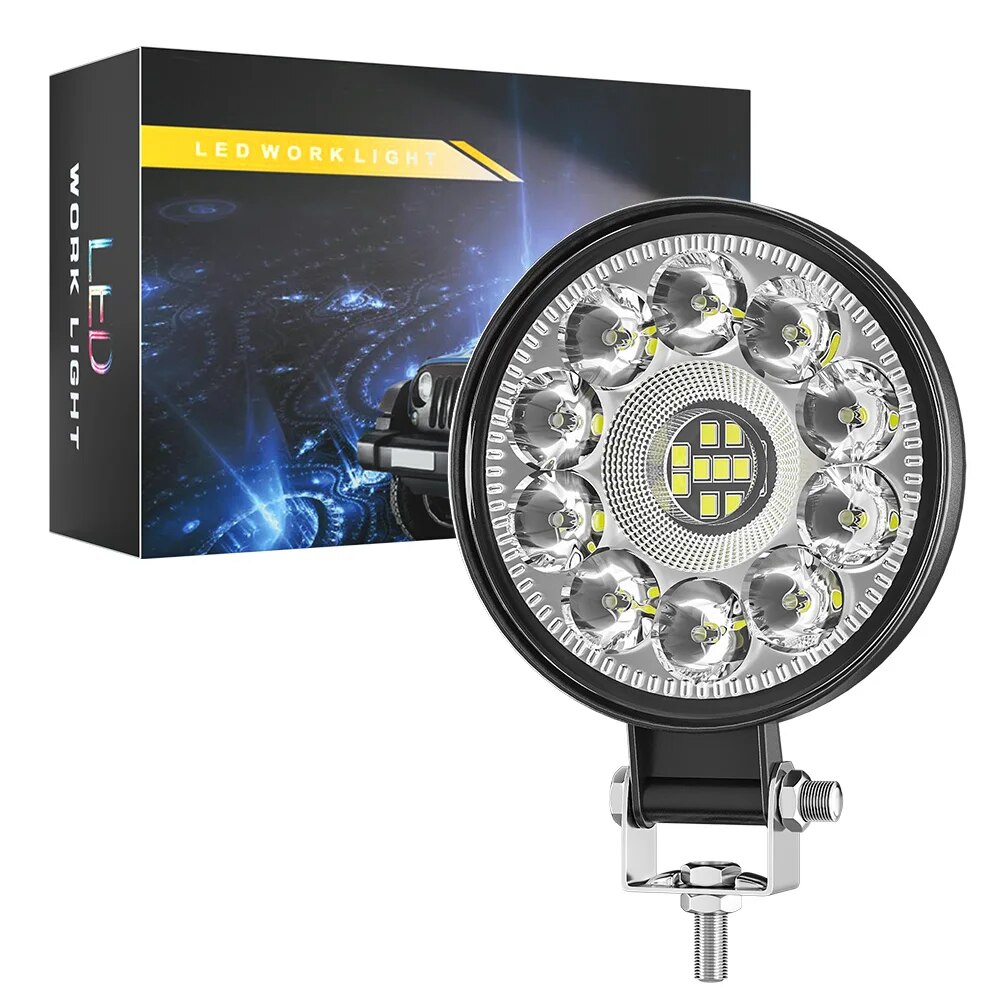 車 LED ワークライトプライベートモデル 3 インチラウンド 21LED 投光器補助ライトオフロード車両修正ライト