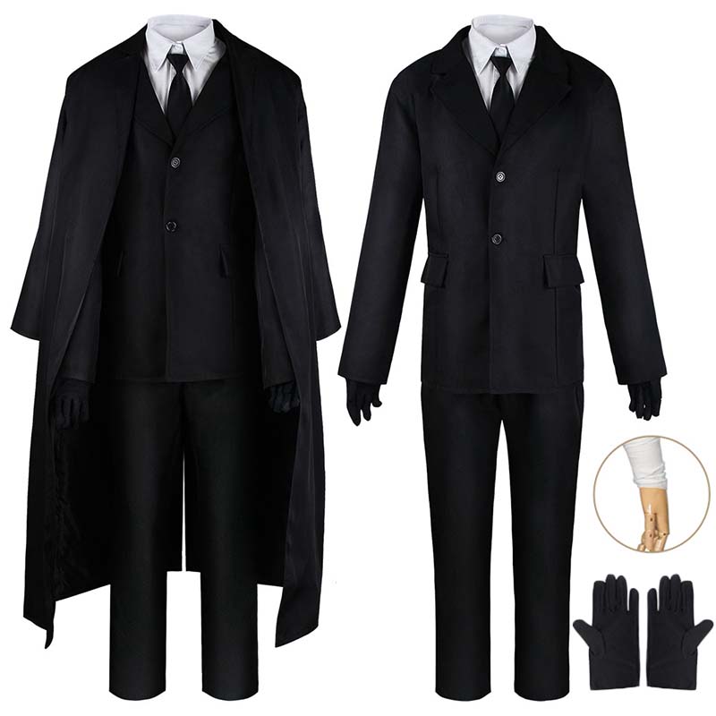Homchee トレンド COS 太宰コスプレ衣装黒トレンチジャケット太宰衣装制服ハロウィン衣装アニメコミコン