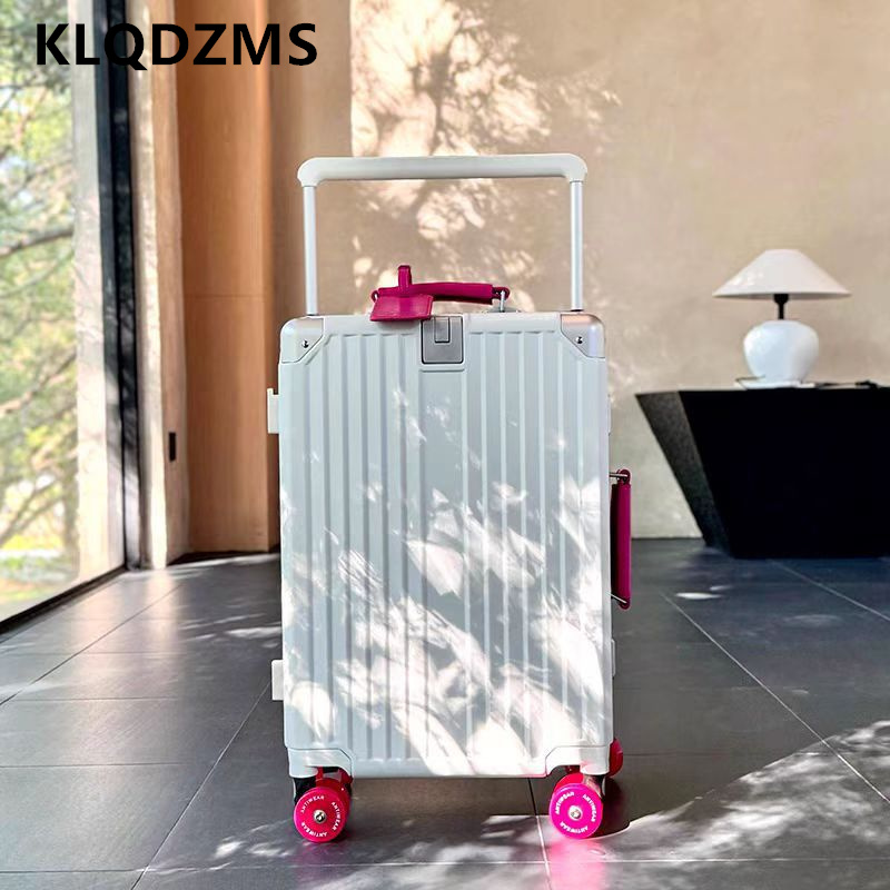 KLQDZMS ABS PC スーツケース新しいレディース 24 "26" 28" 30 インチ大容量トロリーケース 20 "男性搭乗ボックス機内持ち込み旅行荷物