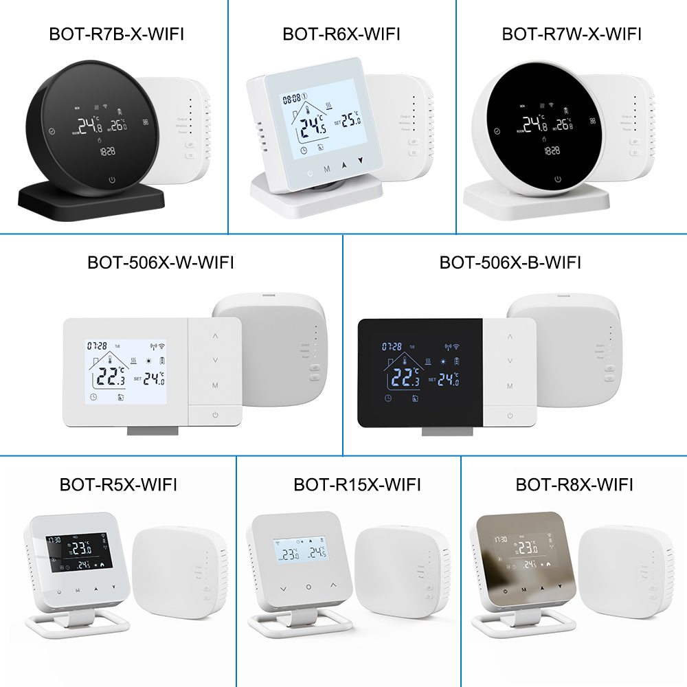 スマートプログラマブル温度コントローラー WiFi ワイヤレスサーモスタットガスボイラーバッテリー制御床暖房水 Tuya