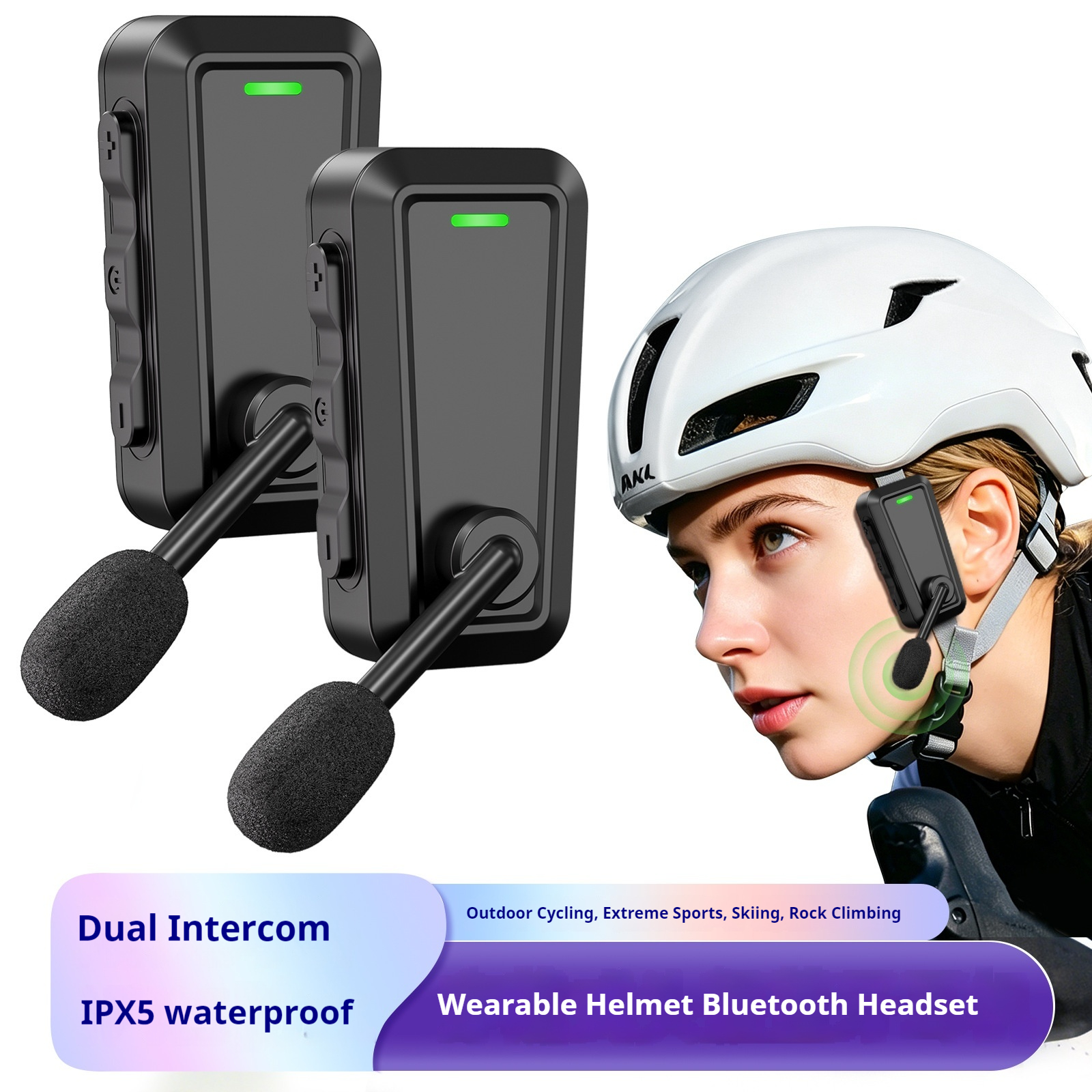 C10 ワイヤレス Bluetooth ヘルメットインターホンヘッドセット Ipx5 防水ノイズリダクション音楽共有アウトドアサイクリングスキー登山