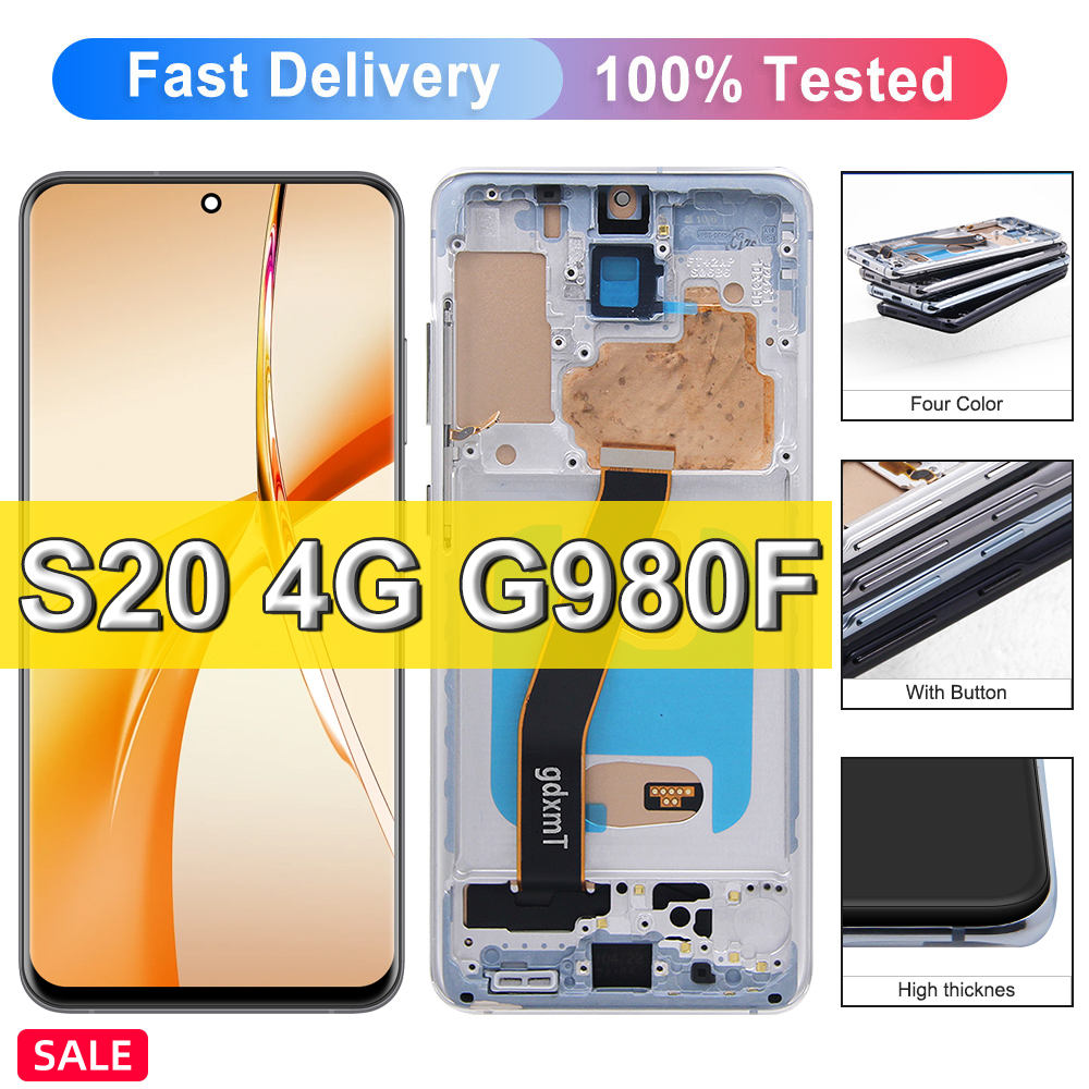S20 4 グラム液晶サムスンギャラクシー S20 G981F G980 G980F/DS 液晶ディスプレイタッチスクリーンデジタイザアセンブリの交換 S20 4 グラムディスプレイ