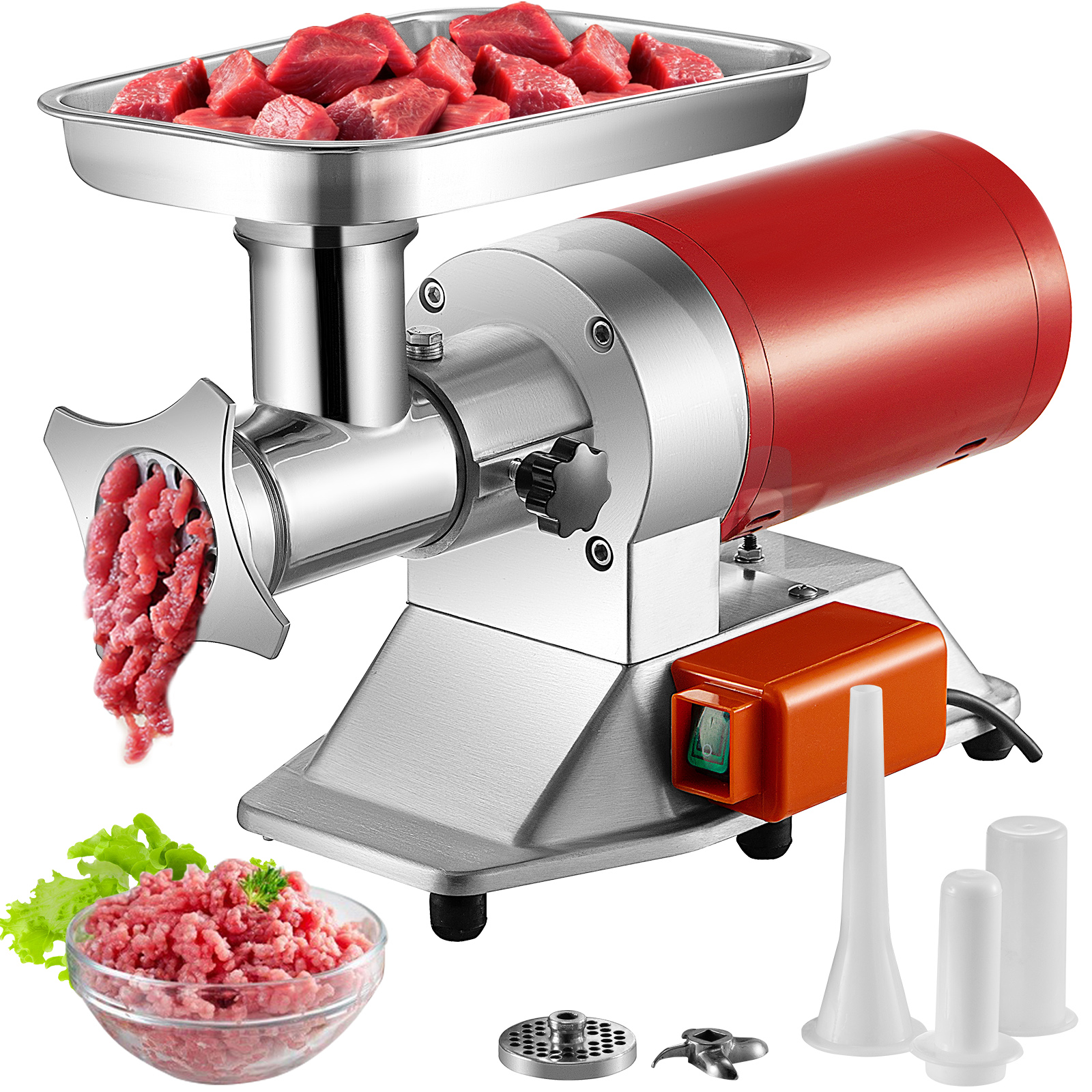 SucceBuy 電気ミートグラインダー 250Kg/H 300Kg/H 引き出し付き 最大強力チョッパーシュレッダー 業務用家電フードプロセッサー