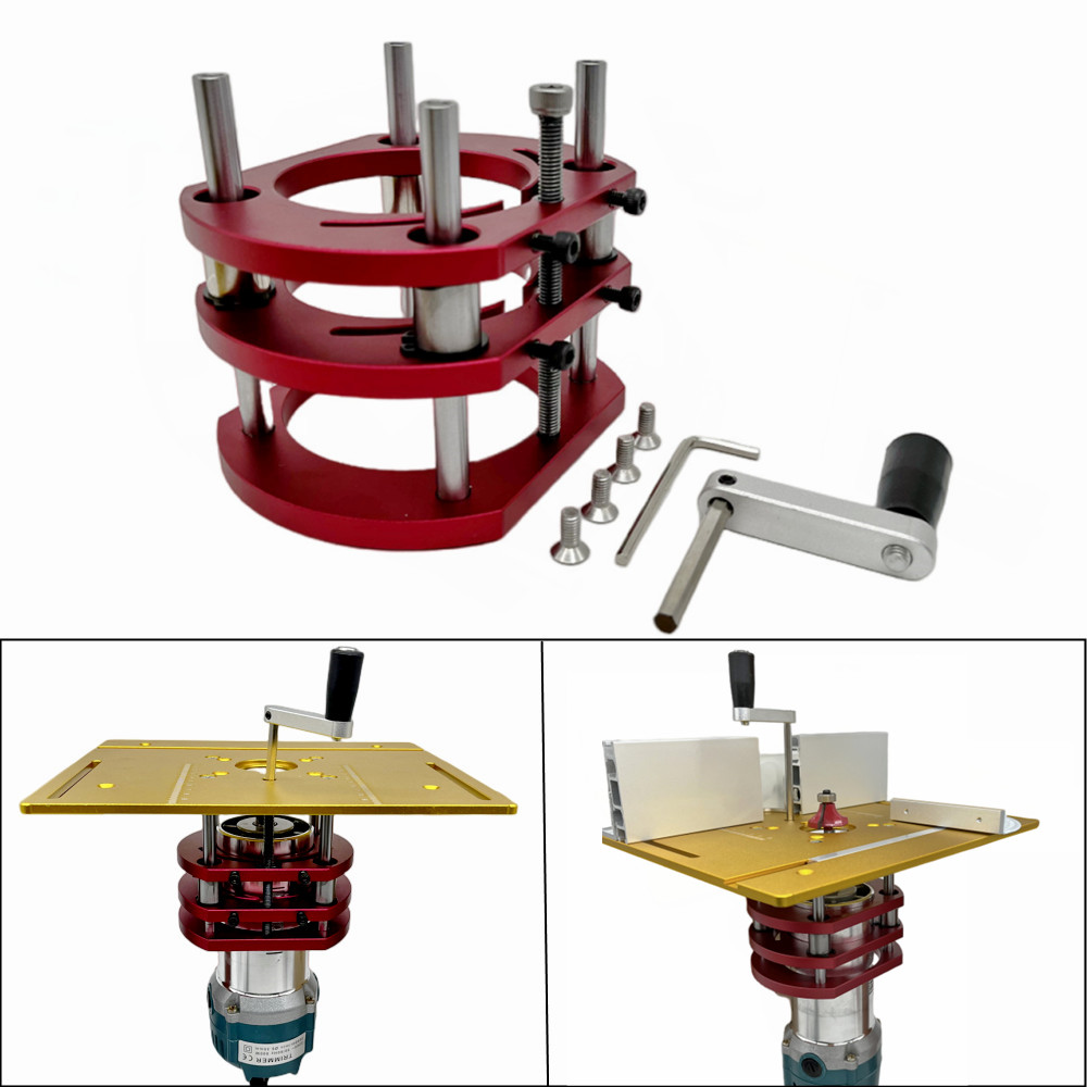 直径 65mm モーター用ルーターリフト - 木工ルーターテーブルインサートプレートリフトベース - 木製ルーター作業台 DIY ツール