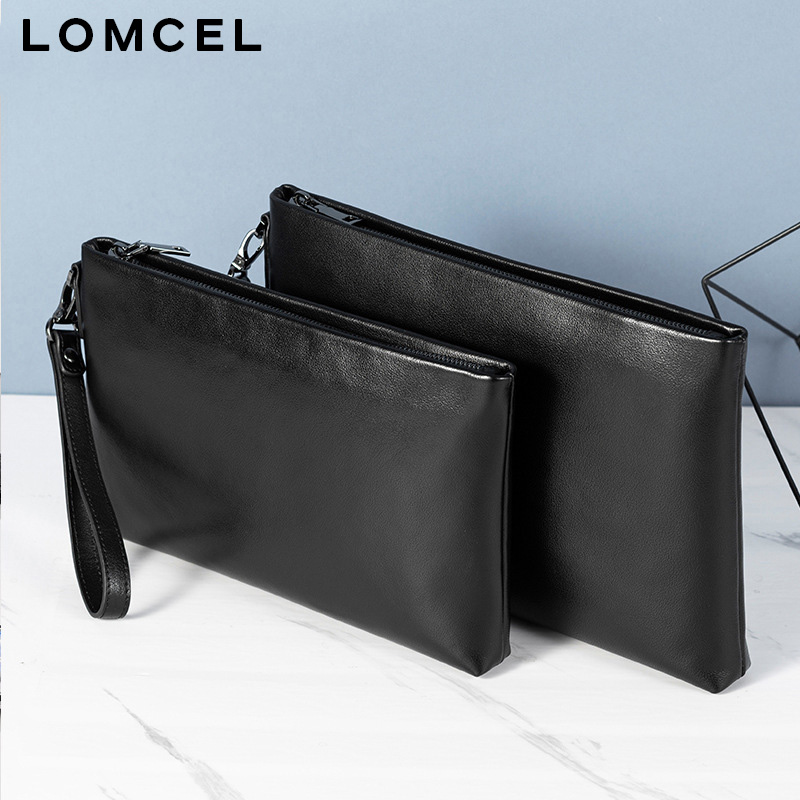 LOMCEL サマーレザークラッチバッグは、スタイリッシュでシンプル、盗難防止機能と複数のコンパートメントを備えています。ビジネスグレードのトップG