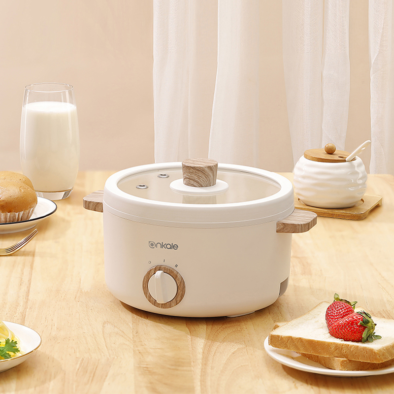 1.5L 電気調理鍋デスクトップ鍋ポータブルマルチクッカー炊飯器食品蒸し器キッチン電気フライパンフライパン 220V