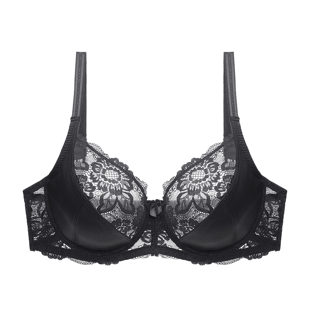 プラスサイズの女性のレースのブラジャーパッドなしアンダーワイヤーレディースビッグ下着 Bralette セクシーなランジェリートップ大 BH C D DD E カップ