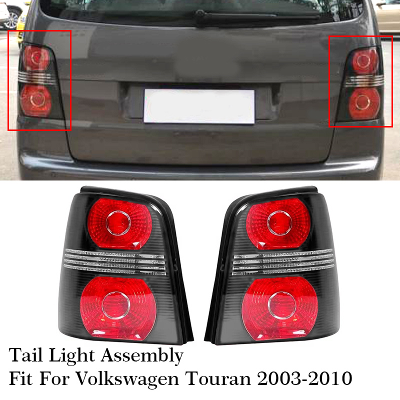 左、右車リアブレーキストップライトテールライト信号ランプアセンブリフォルクスワーゲントゥーラン 2003-2010 1T0945095G、1T0945096G