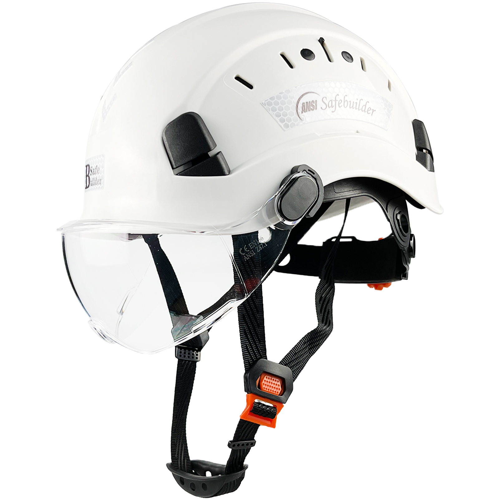 CE EN397 建設安全ヘルメットバイザー ABS ハードハット調整可能な換気ヘルメット産業作業頭部保護