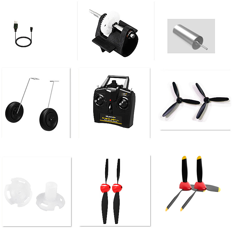 RC 飛行機アクセサリー USB 充電器プロペラ着陸装置リモートコントロール航空機スペアパーツ P51D BF109 P40 スピットファイア F4U に適合