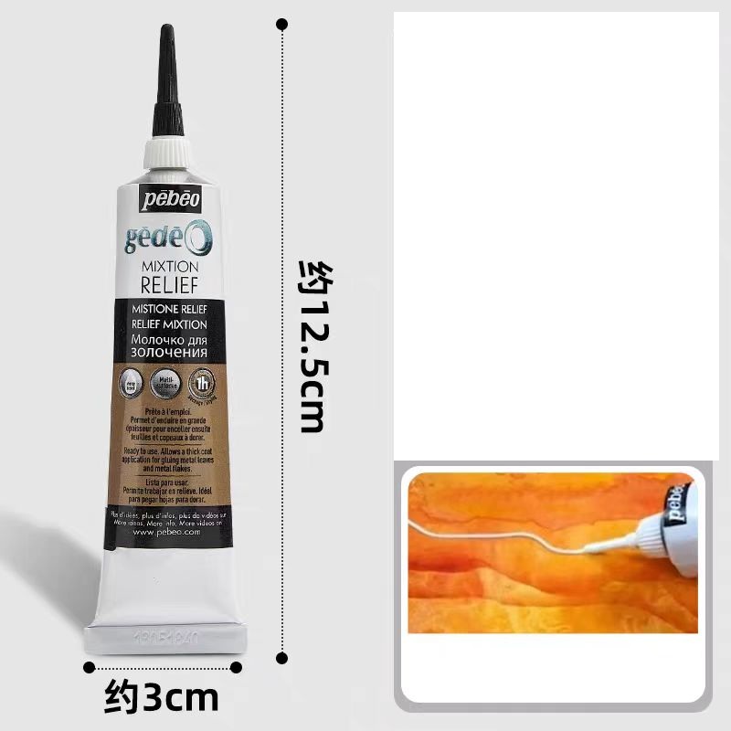 Pebeo Gedeo Mixtion Relief Gilding Paste、37 ml チューブ、透明