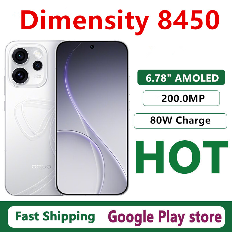 オリジナル Oppo Reno 15 Pro 携帯電話 Dimensity 8450 ワイヤレス充電 6.78 "AMOLED 200.0MP カメラ 6500mAh IP69 防水 OTA
