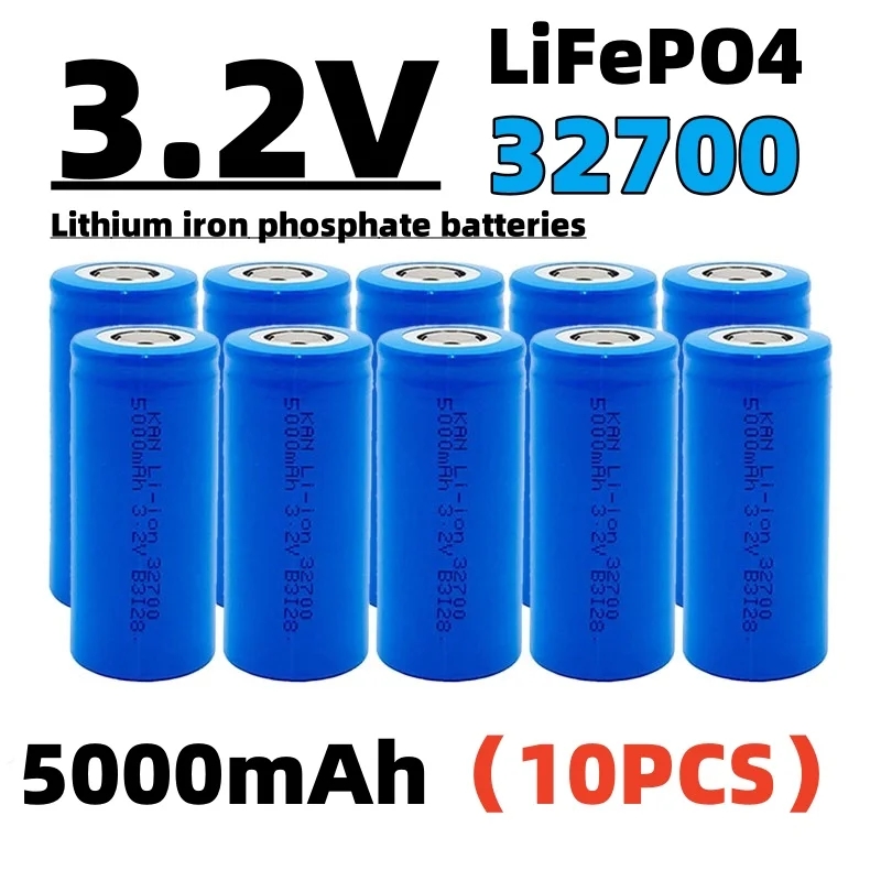 3.2V リン酸鉄リチウムバッテリー 32700、35A 連続放電、最大 55A ハイパワーバッテリー 5000mAh LiFePO4