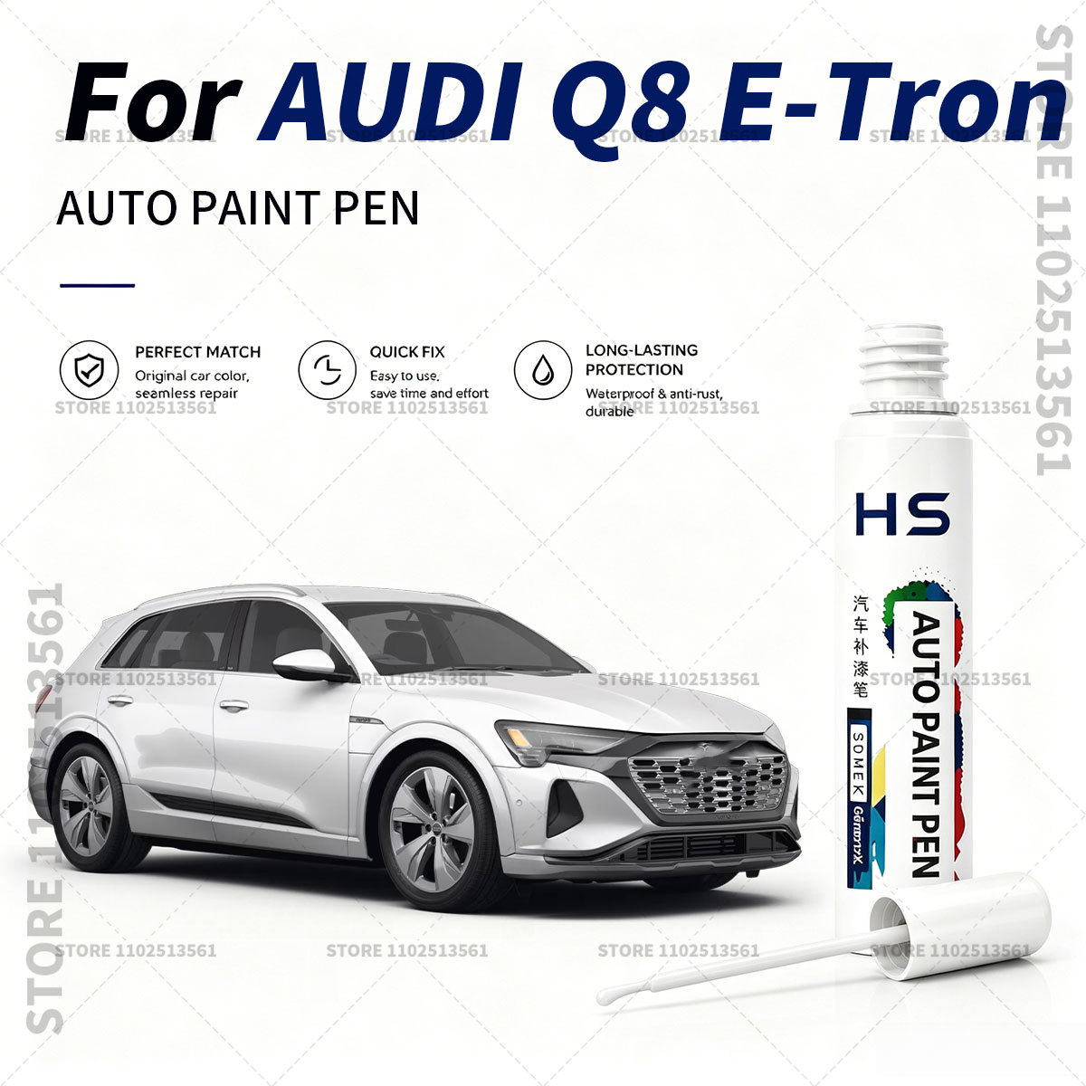 AUDI Q8 E-Tron タッチアップペイントペン用 - 車のペイントを復元