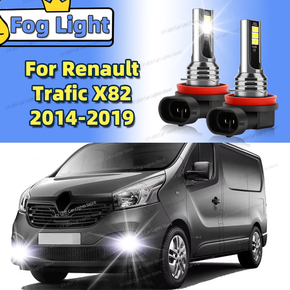 2 個 LED 車フロントフォグライト Canbus ランプ電球ルノートラフィック X82 2014 2015 2016 2017 2018 2019 オートアクセサリー 6000K