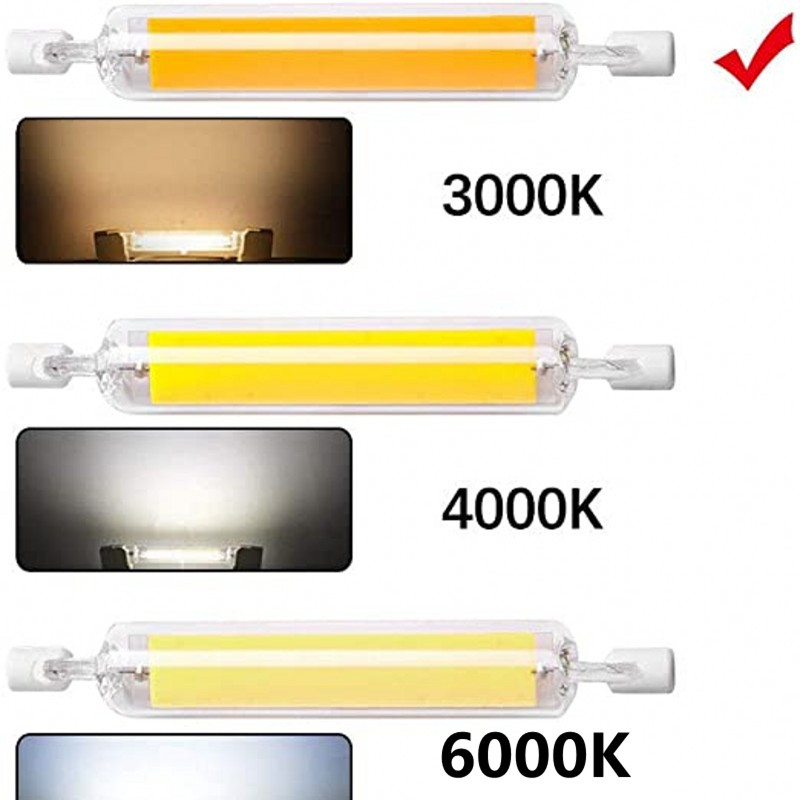 NEW LED R7S COB Glass Tube Bulb 78MM 25W 118MM 50W R7S Corn Lamp J78 J118 Replace Halogen Light 100W 150W AC 220V 230V Lampadas