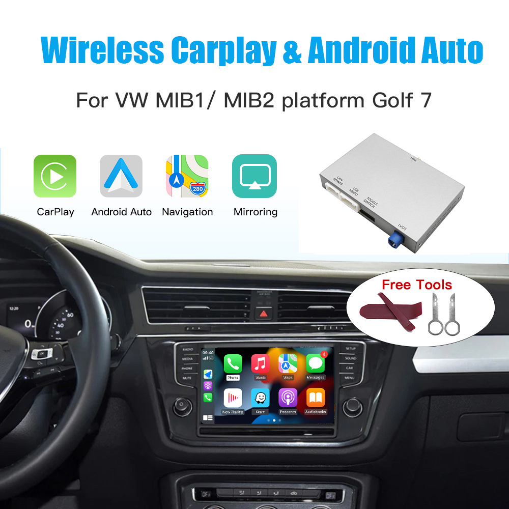 ワイヤレス Carplay Android 自動 VW フォルクスワーゲンゴルフ 7 ティグアン Lamando Magotan Pideon Teramont MIB1/MIB2 アップグレードモジュール