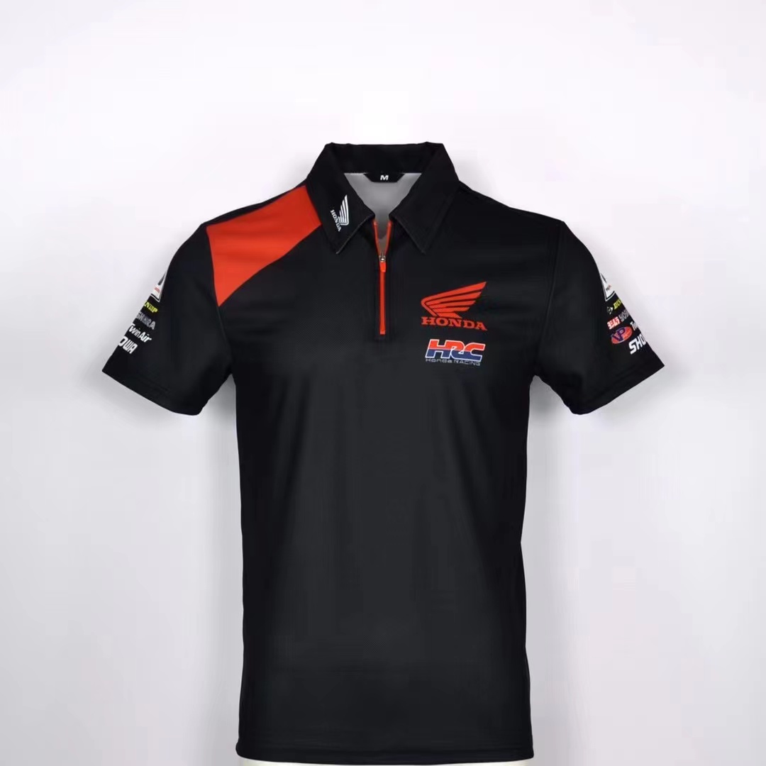 新しいホンダレーシングチームオートバイ Tシャツ DH MTB オフロードポロシャツ夏男性女性速乾性通気性乗馬ジャージ