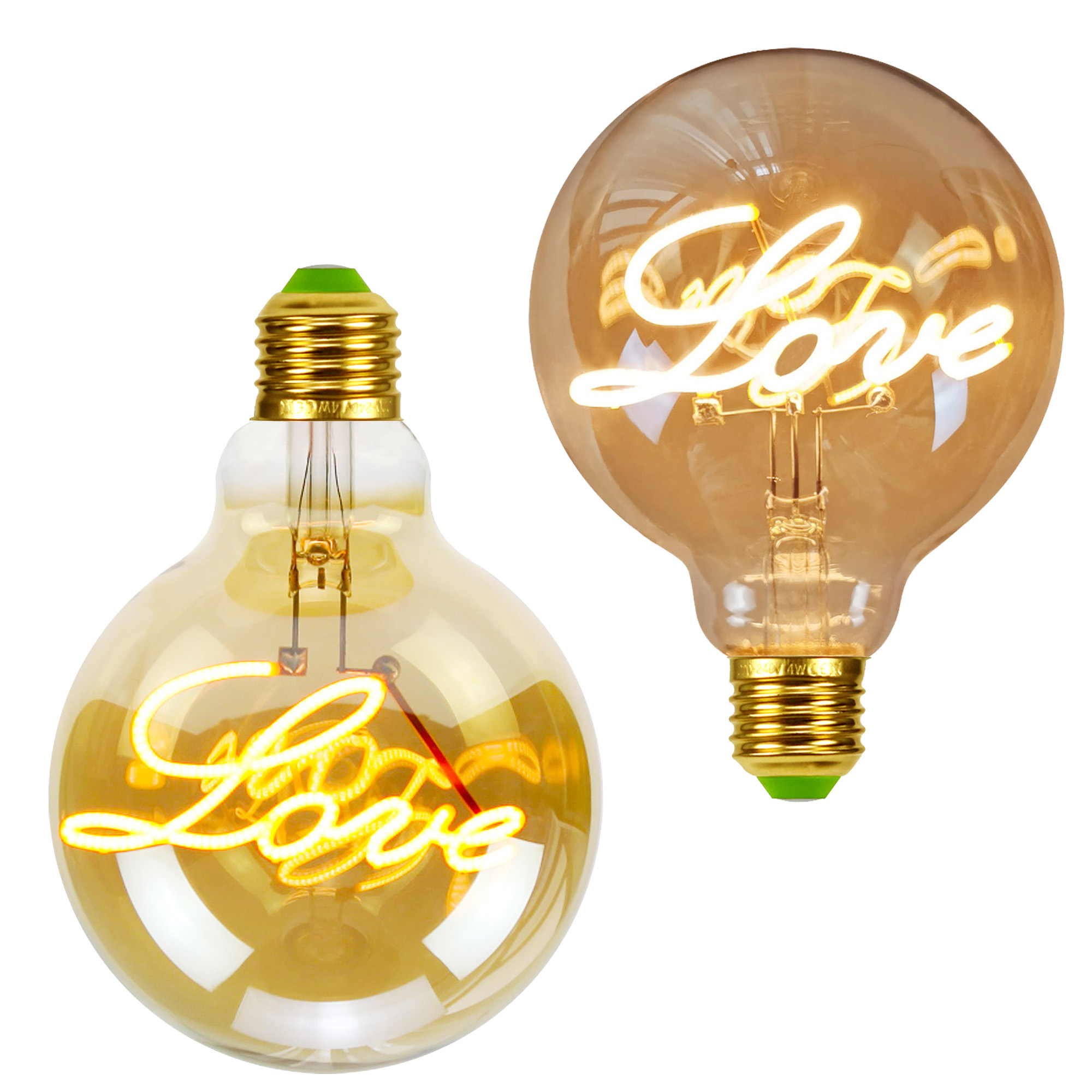 レトロエジソン電球調光可能 E27 220V 110V 4 ワット G95 ラブレターライト家の装飾 LED フィラメント電球