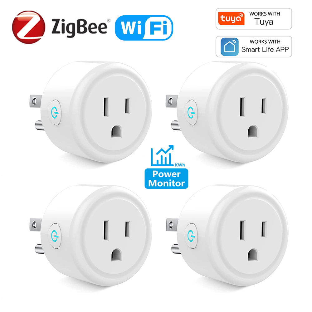 Tuya 16A スマートプラグ Zigbee WiFi ソケット米国カナダメキシコペルー日本電力監視タイミング機能は Alexa Google ホームで動作します