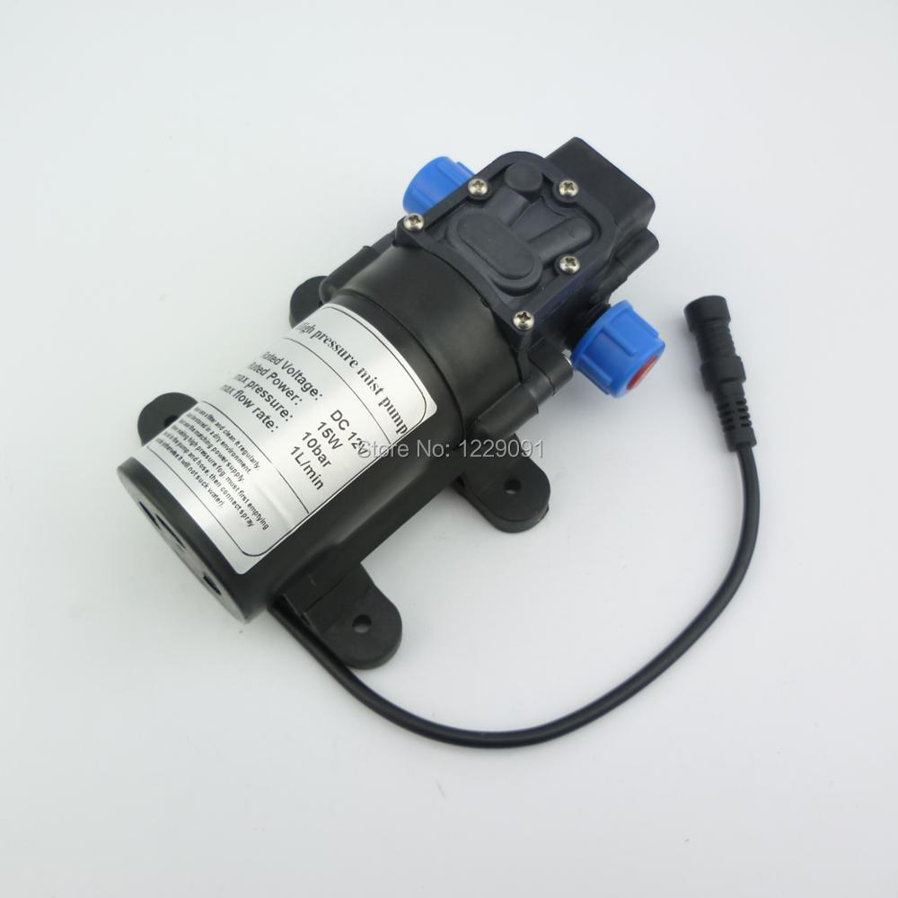 リターンバルブタイプ 8bar 15W 1L/min ミニ DC 12V 電気ダイヤフラムポンプ 高圧ウォーターミストポンプ フォグポンプ ミストポンプ
