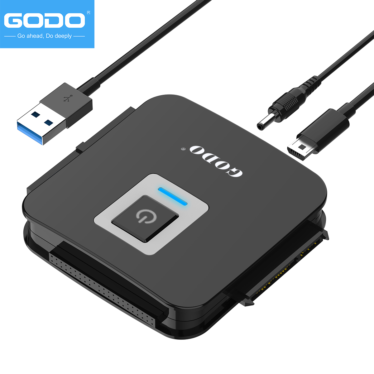 GODO SATA/IDE - USB 3.0 アダプター SATA ケーブルコンバーター 2.5/3.5 インチ IDE ハードドライブアダプターキット IDE および SATA HDD/SSD 用