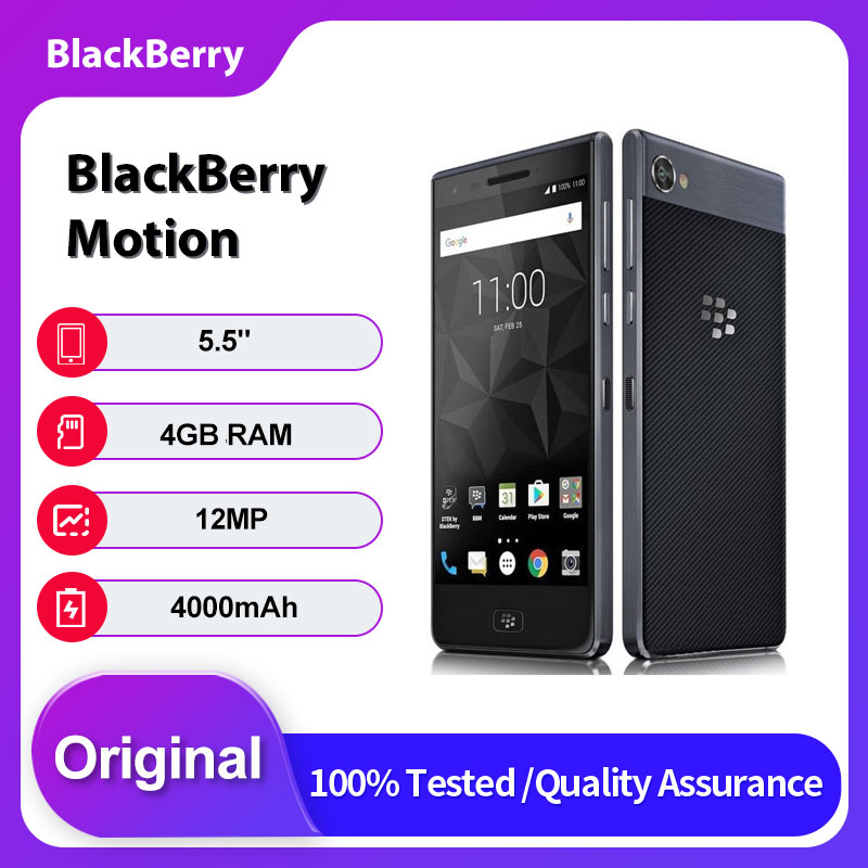 オリジナルロック解除 BlackBerry Motion 4 グラムシングルカード Bluetooth WLAN 携帯電話 4000mAh 5.5 インチ 12MP