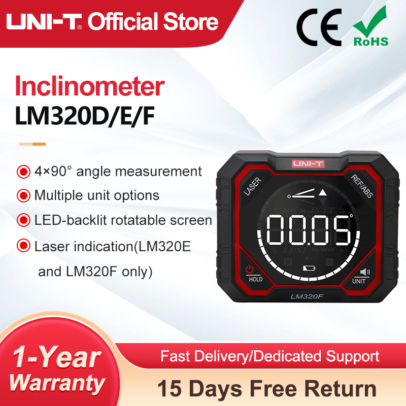 UNI-T 角度計 LM320F LM320D 電子レベル磁気傾斜計 デジタル分度器 LM320C 角度ファインダー ベベルボックス
