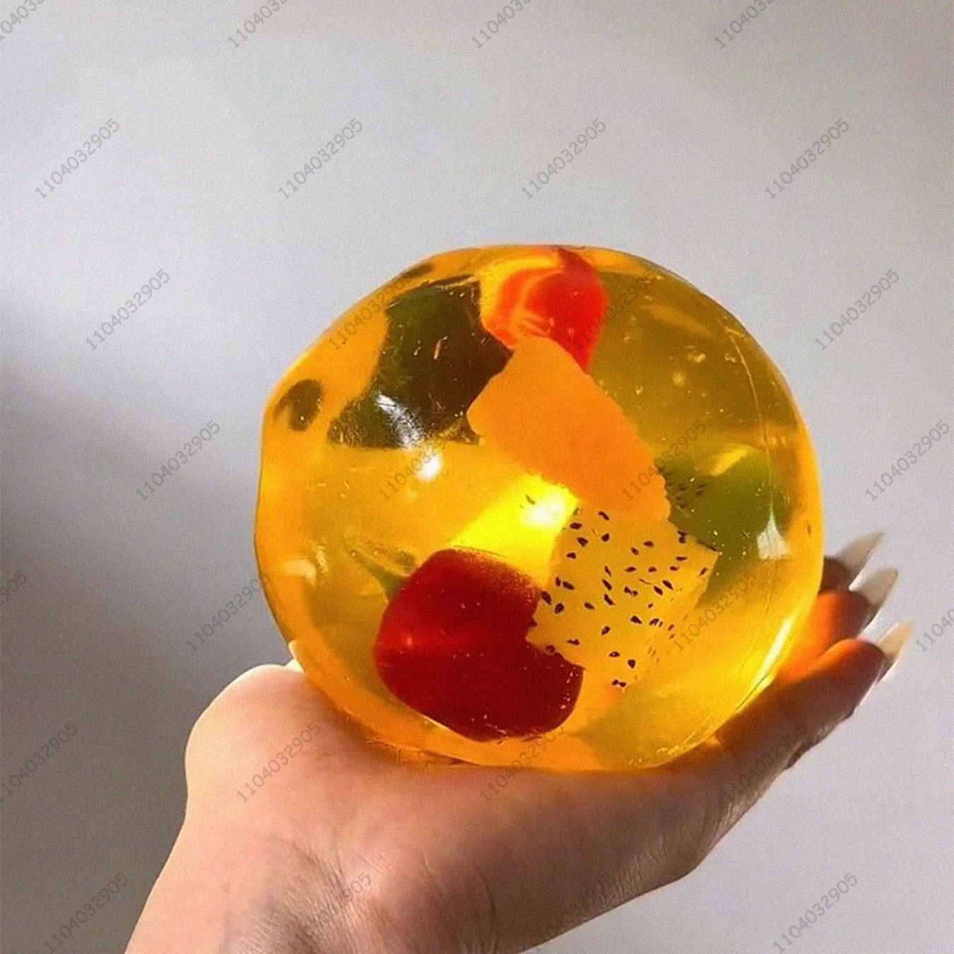 ジャンボ ストレス ボール フルーツ ボール フィジェット おもちゃ ノンバウンス スクイーズ ボール 感覚玩具 抗ストレス おもちゃ 子供用 手の運動