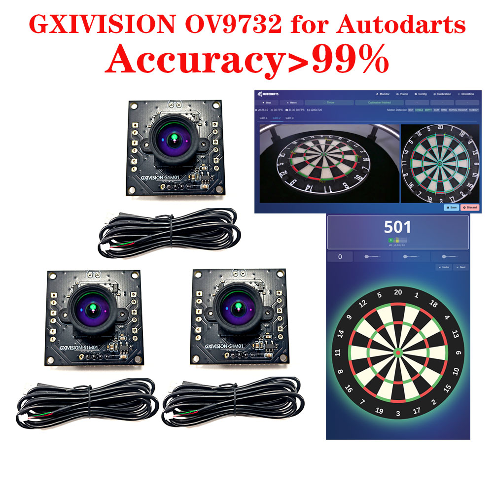 Autodarts OV9732 GXIVISION 1MP 1280x720 100 度 USB カメラモジュール Autodarts スコアリングシステム用